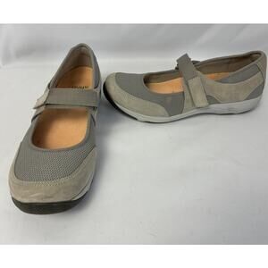 Dansko Hennie Mary Jane Shoes Womens US9 EU40 Gray Mesh Suede Comfort Support